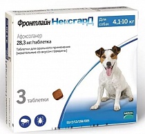 Фронтлайн НексгарД / 28,3 мг/ д/собак 4-10 кг/1 ТАБЛЕТКА