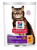 Hills SP/ Sensitive Stomach & Skin/ д/кошек с чувствит пищеварением и кожей/ курица
